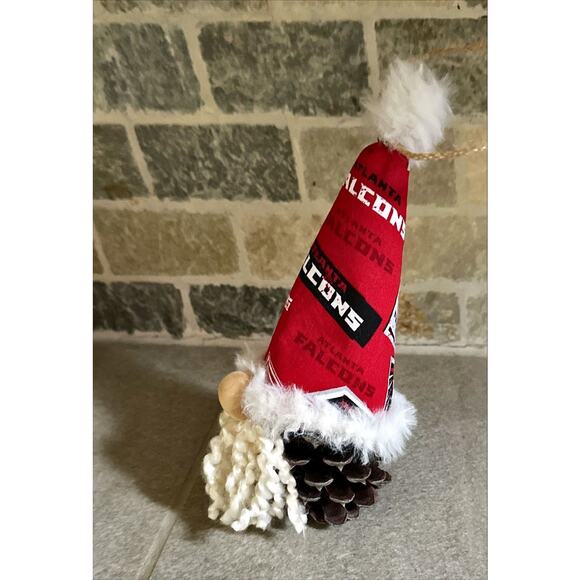 Atlanta Falcons Handmade Pinecone Gnome Ornament 7.5” - Picture 2 of 3